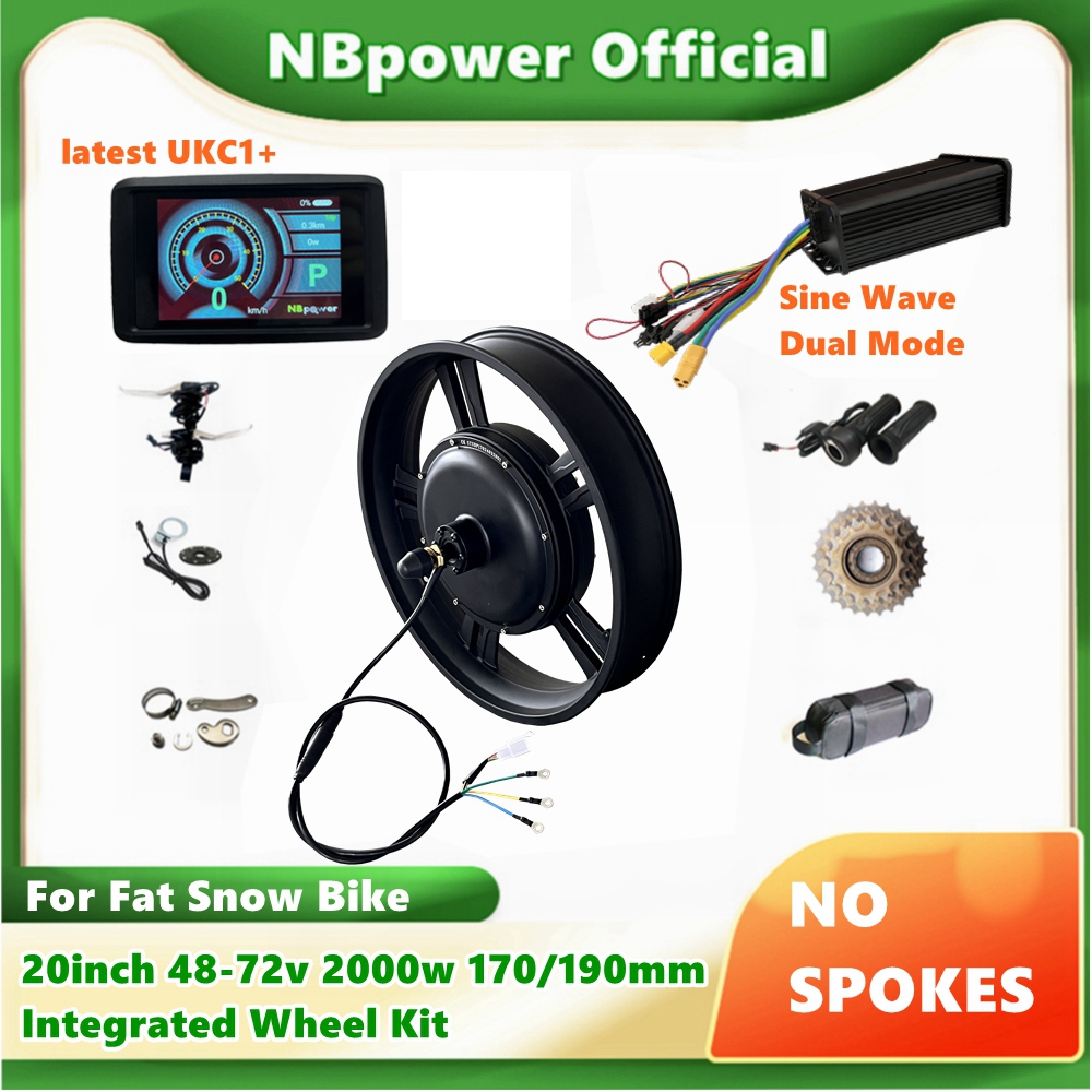 NBP 20 pollici 48-72v 2000W 17 - 72V 5000W Hub Motor Kit recensione e prezzo