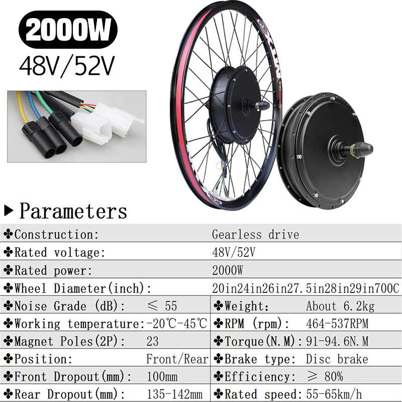 Kit di conversione e-bike 48V  - 72V 5000W Hub Motor Kit recensione e prezzo